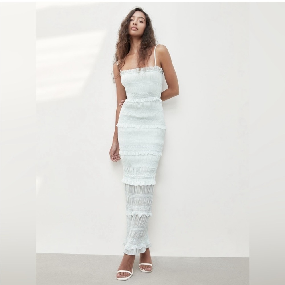 Commense White Midi Dress